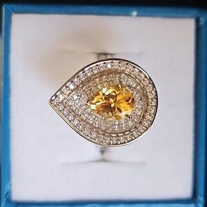 GP Italian Garden Collection Brazilian Citrine & Zircon Ring